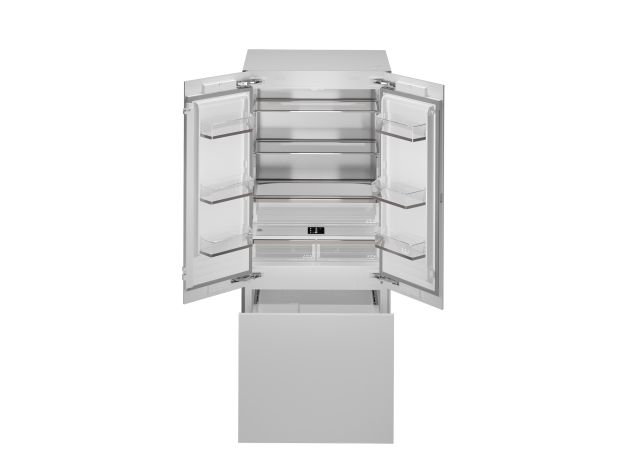90 cm built-in French Door refrigerator, panel ready with ice maker and water dispenser