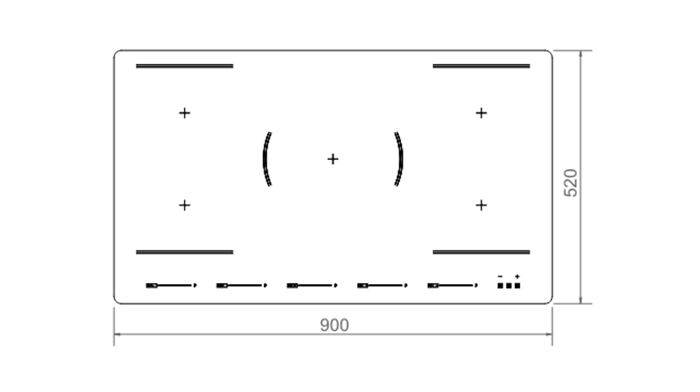 Piano cottura a induzione da 90 cm con 2 multizone - immagine 2