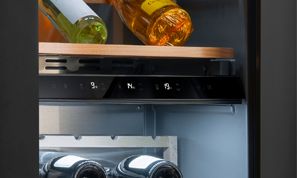 Cantina vini da incasso da 60 cm (H 177) con porta reversibile a scomparsa totale - immagine 3