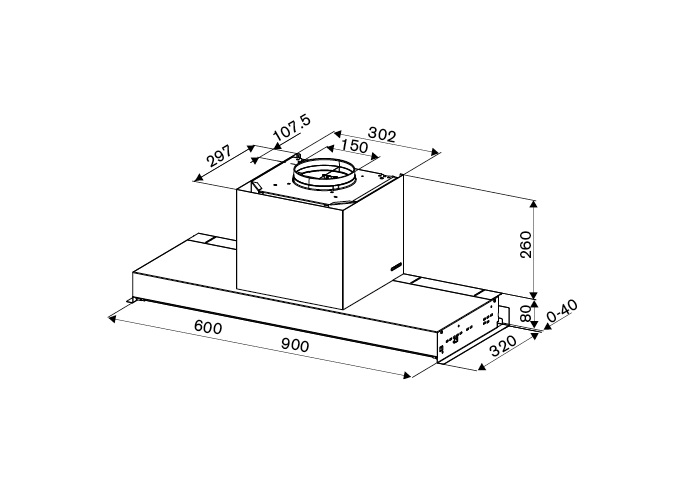 90 cm anti-condensation built-in hood - Image 2