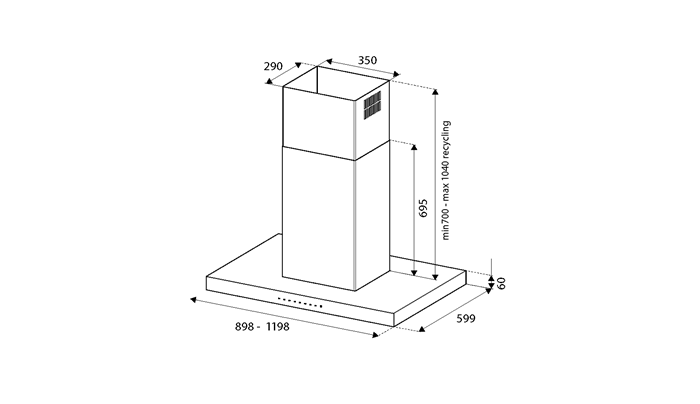 120 cm island hood - Image 2