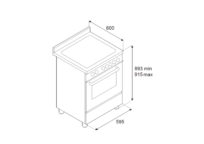 Cucina da 60 cm con 4 bruciatori e forno elettrico – serie Master - immagine 7