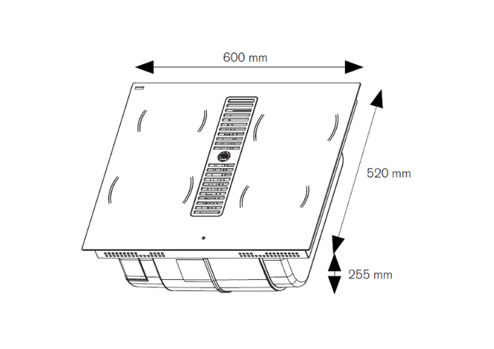 60 cm induction hob with integrated extractor hood - Image 5