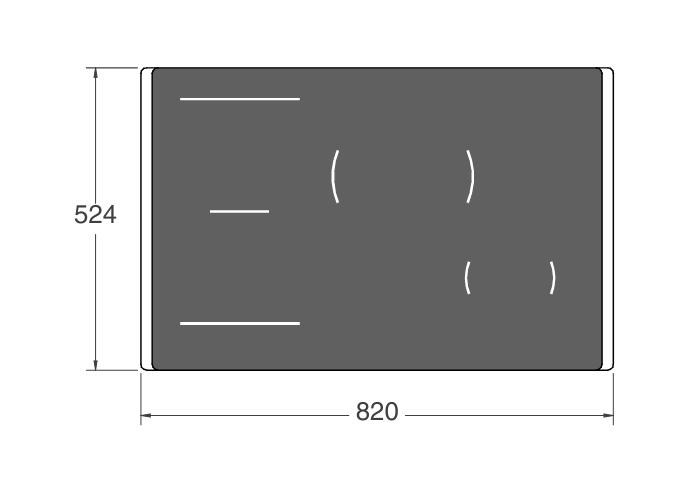 Induction hob with metal frame, 78 cm, 4 zones, TFT display - Image 4
