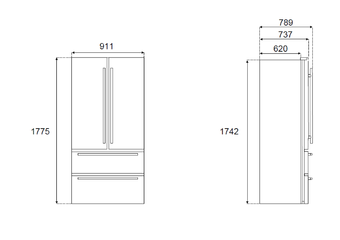 90cm French Door