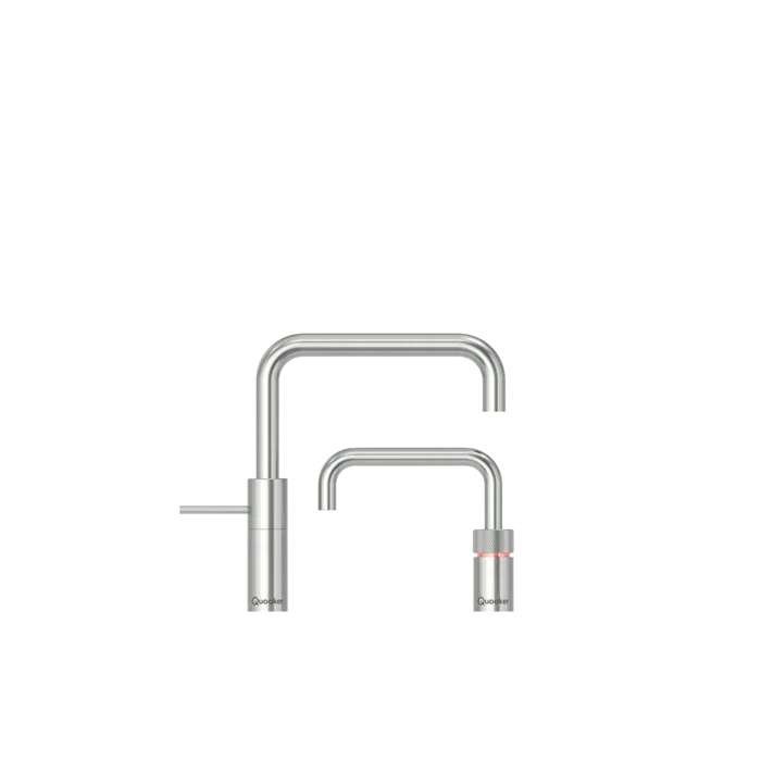 Quooker Nordic Square Twintaps acciaio inox