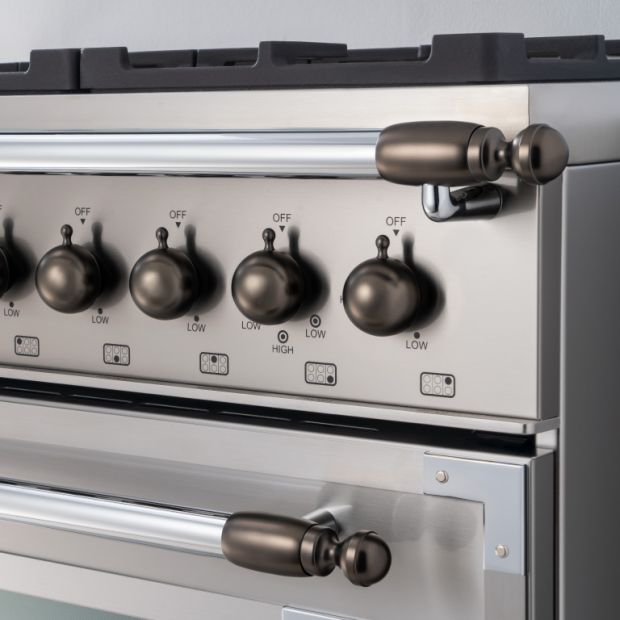 Black nickel finish décor set for kitchens and hoods