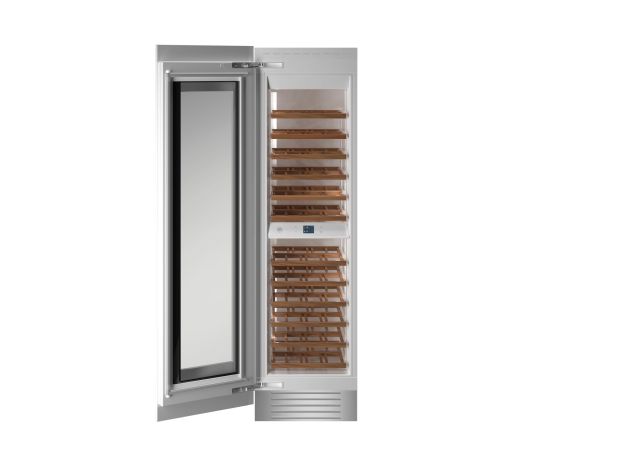 60 cm built-in wine cellar with fully concealed door