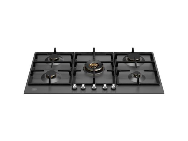 90 cm gas hob with central dual wok