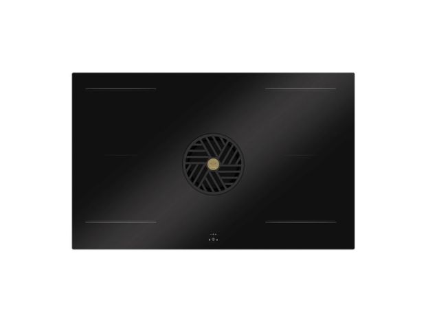 80 cm induction hob with integrated central extractor hood