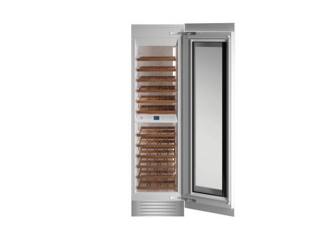 60 cm built-in wine cellar with fully concealed door