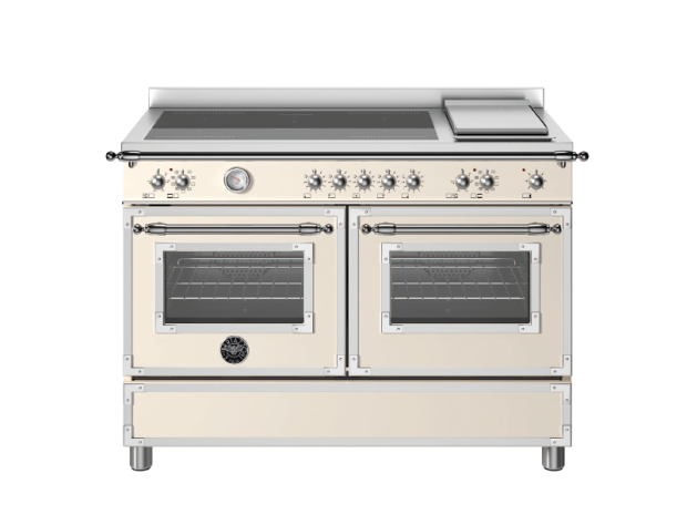 120 cm cooker with induction hob and hotplate, double electric oven – Heritage series