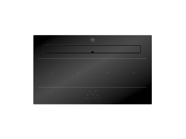 90 cm induction hob with integrated rear extractor hood