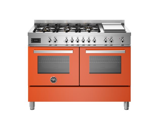 120 cm cooker with 6 burners and hob, double electric oven – Professional series