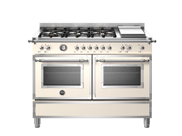 120 cm cooker with 6 burners, hotplate and double electric oven – Heritage series