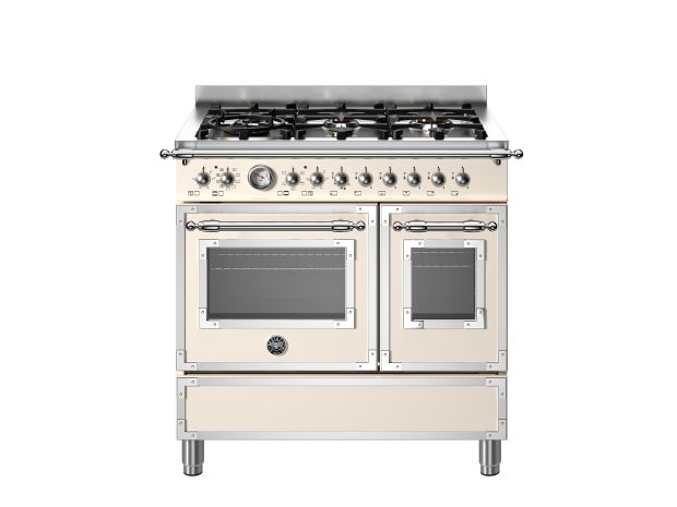 90 cm cooker with 6 burners and double electric oven – Heritage series