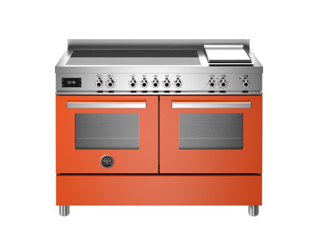 120 cm cooker with induction hob and hotplate, double electric oven – Professional series