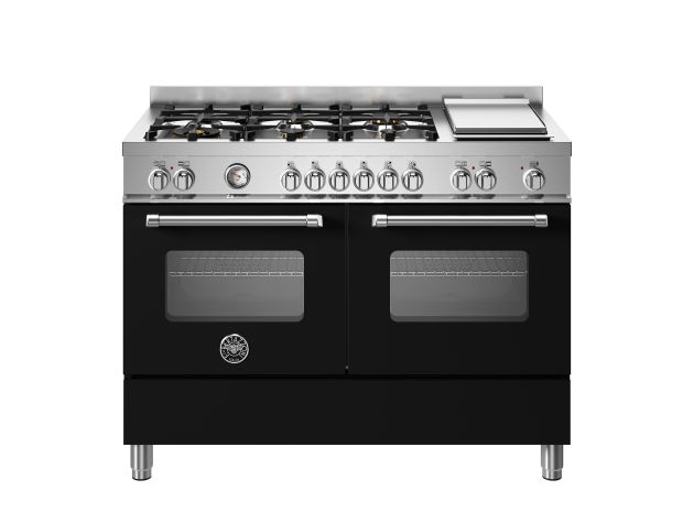 120 cm cooker with 6 burners and hob, twin electric ovens – Master series