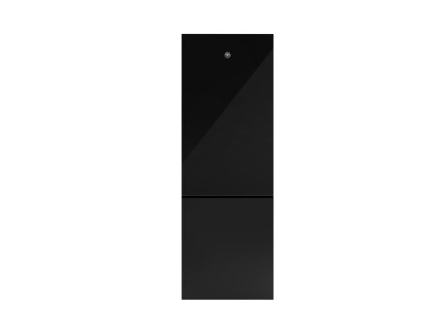 70 cm freestanding combined refrigerator in black glass