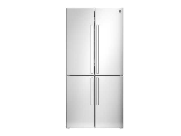 84 cm freestanding cross door refrigerator in stainless steel