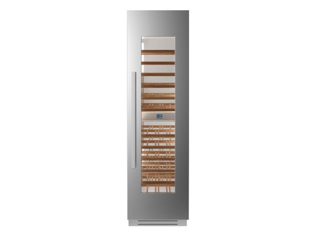 60 cm built-in wine cellar with stainless steel door
