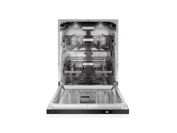 Fully integrated dishwasher, sliding hinges