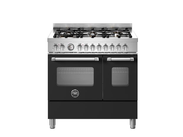 90 cm cooker with 6 burners and double electric oven – Master series