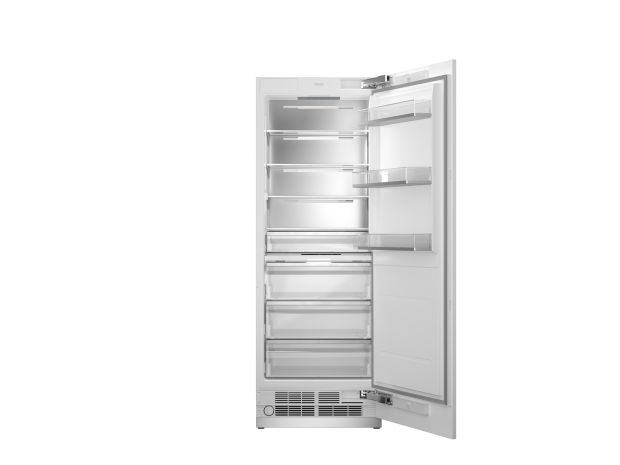 75 cm built-in refrigerator column with panelled door and internal water dispenser